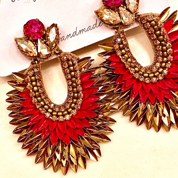 NWT Deepa Gurnani Crystal Lotus Petal Chandeliers - Picture 13 of 15